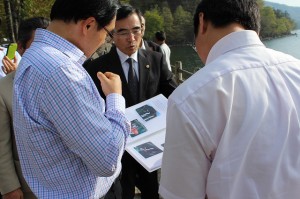 文鮮明先生がご来訪された歴史を説明される山越豊栃木教会長